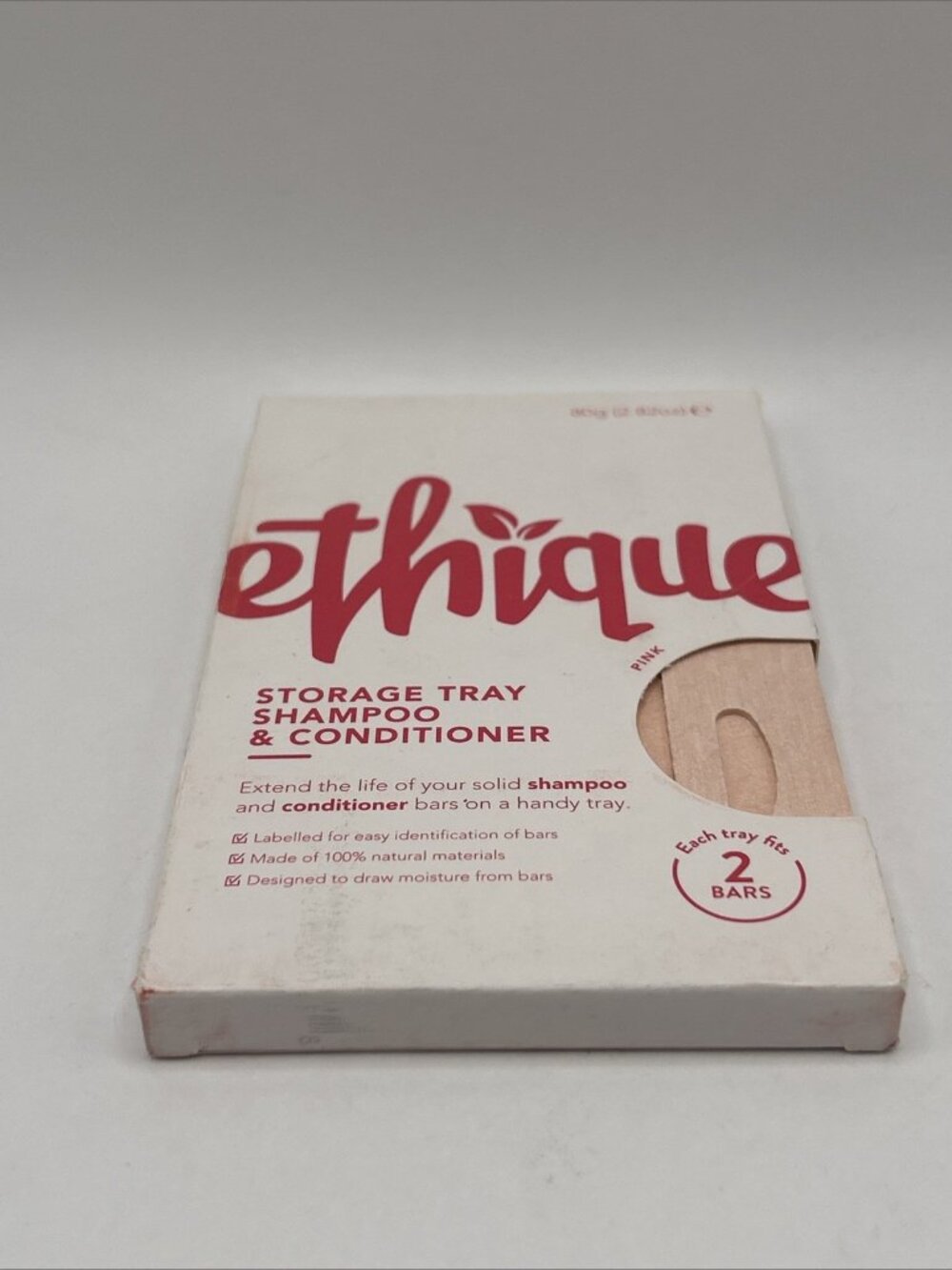 Ethique Storage Tray Pink for Solid Shampoo & Conditioner Hair Bars Fits 2 - Picture 6 of 11
